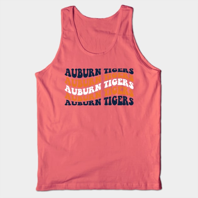 Auburn Tigers Retro Design Tank Top by Violet Ray Design